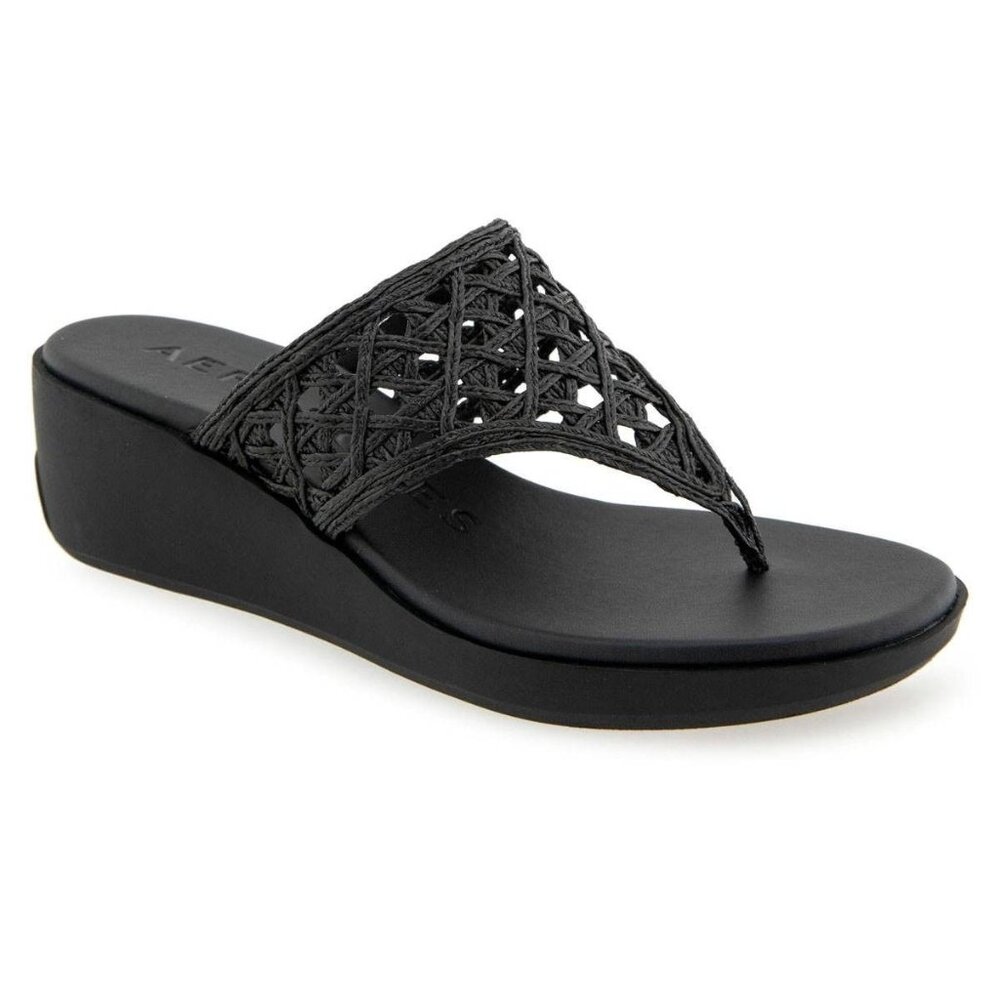 Aerosoles Women's Ivie Round Toe Wedge Sandals